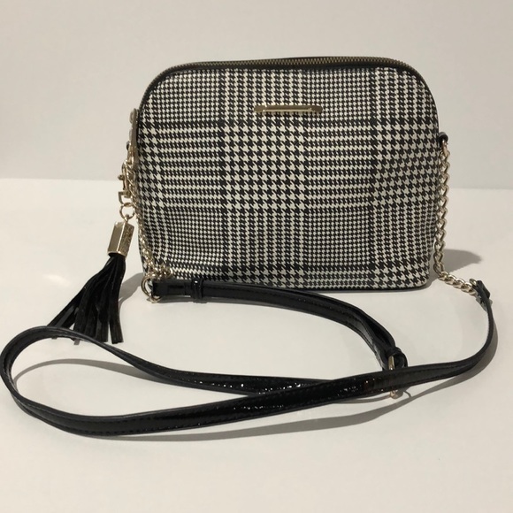 Kelly & Katie Handbags - Kelly and Katie Vegan Houndstooth Crossbody Purse